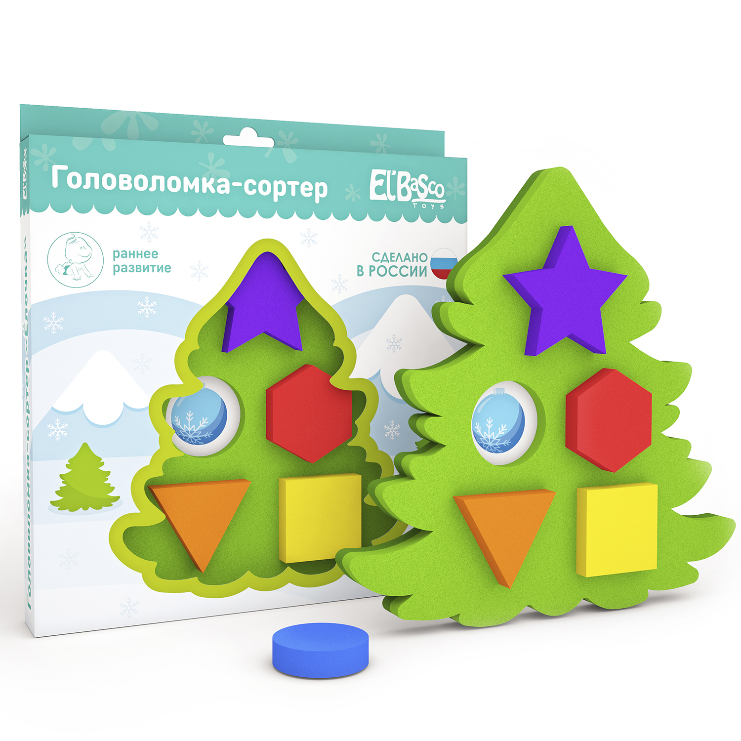 Сортер ElBascoToys головоломка Елочка - фото 1