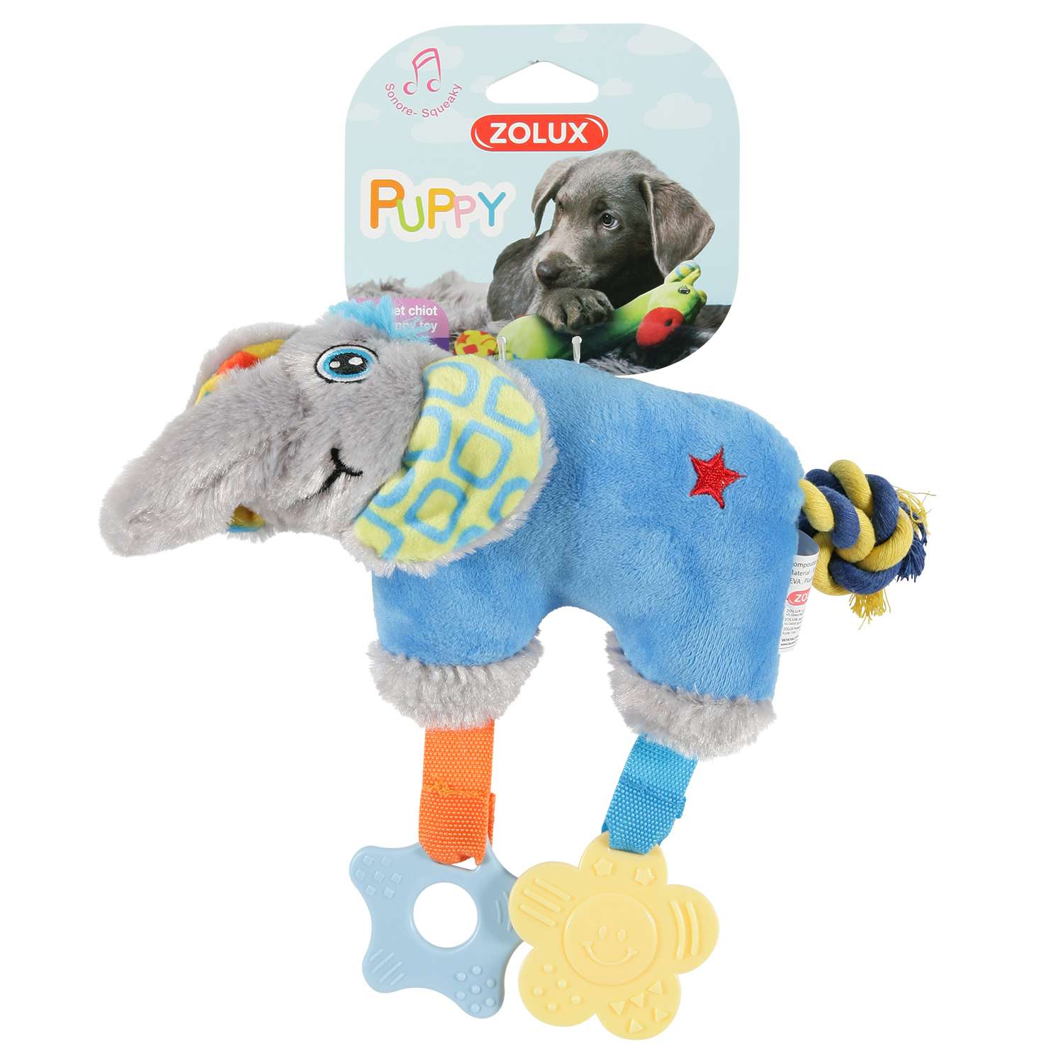 Игрушка для собак Zolux Слон Голубая - фото 1