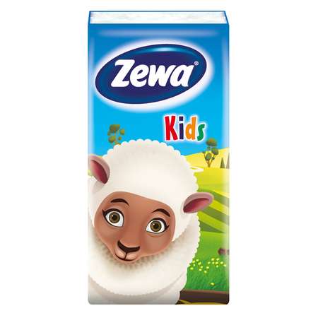 Платки носовые Zewa Kids 3 слоя 10шт в ассортименте 51122