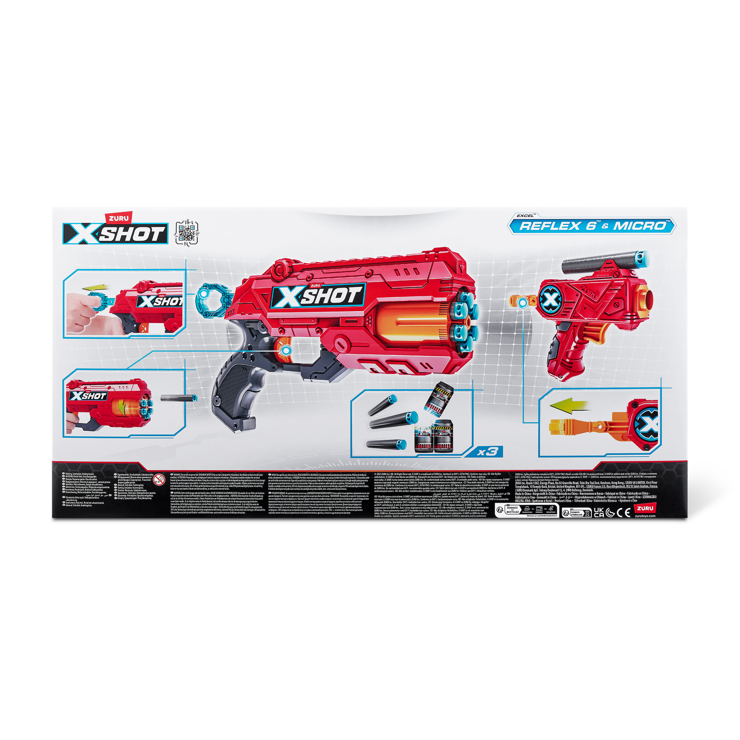 Набор игровой XSHOT Excel Reflex6 2шт +Micro 2шт 36707 - фото 11