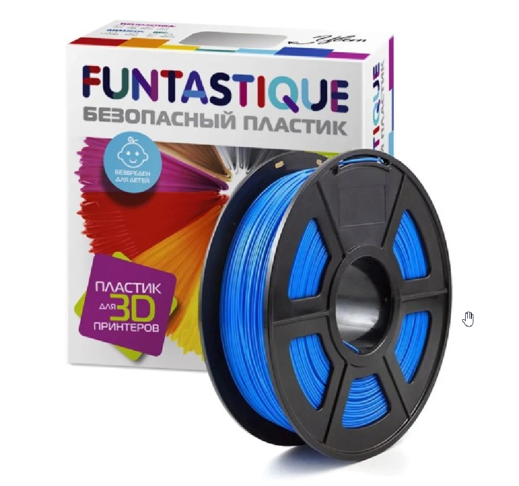 Пластик для 3D печати FUNTASTIQUE PETG 1.75 мм1 кг цвет Сапфир - фото 1