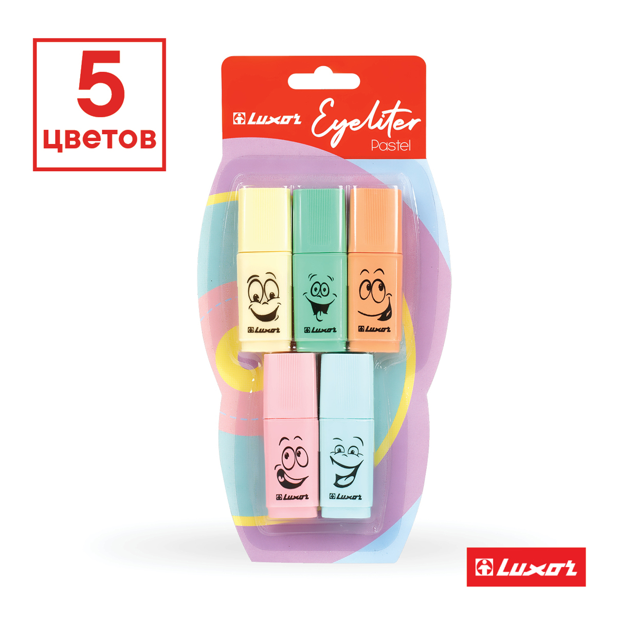 Набор текстовыделителей LUXOR Eyeliter Pastel ассорти - фото 2