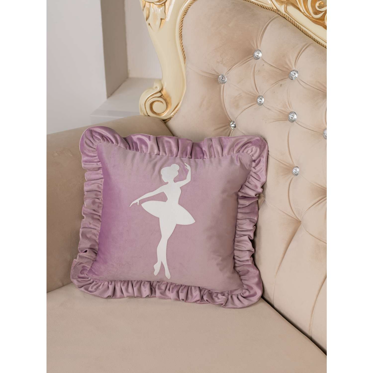 Подушка декоративная детская Мишель Балерина цвет сиреневый - фото 6