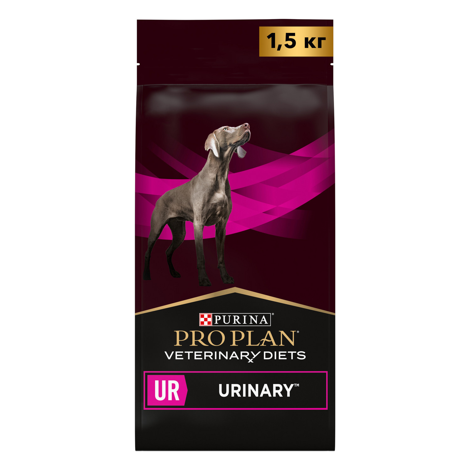 Корм для собак Purina Pro Plan Veterinary diets UR Urinary для растворения струвитных камней со свойствами подкисления мочи и низким содержанием магния 1.5кг - фото 1