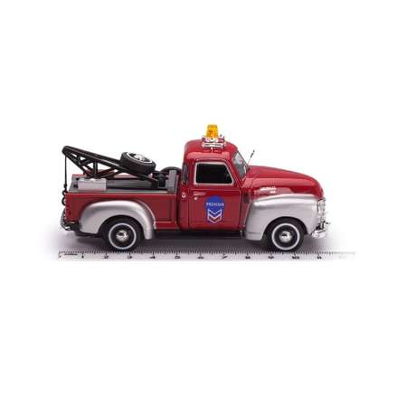 Мини-модель 1:43 CARARAMA Chevrolet C-3100 Pickup with tow металлическая красная