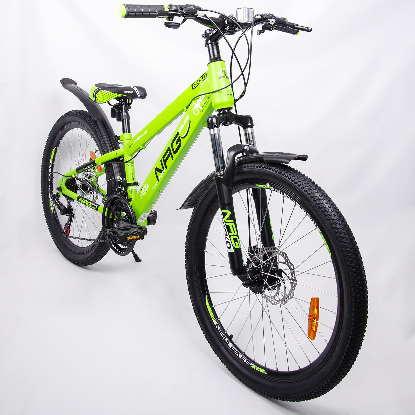 Велосипед NRG BIKES GECKO 24 lime-black-white - фото 10