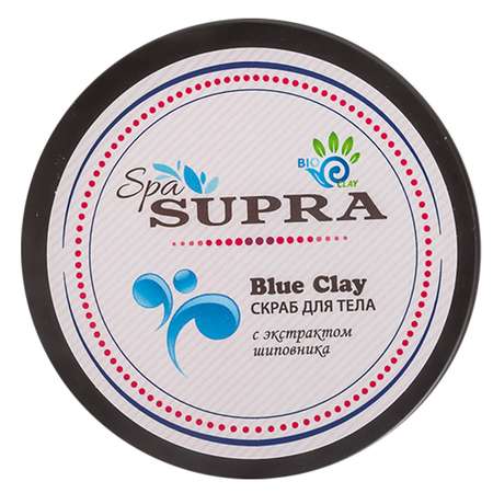 Скраб для тела SUPRA SPA пастообразный Голубая глина Шиповник