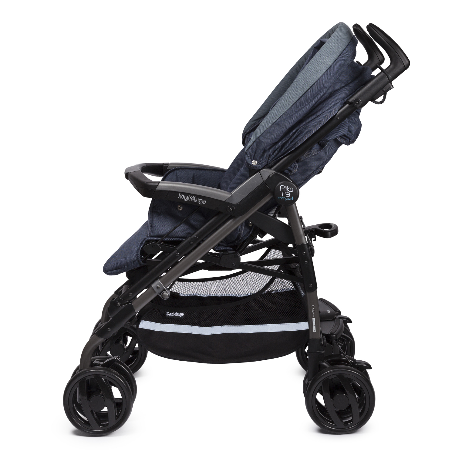 Прогулочная коляска Peg-Perego Pliko P3 Compact Classico Blue Denim - фото 6