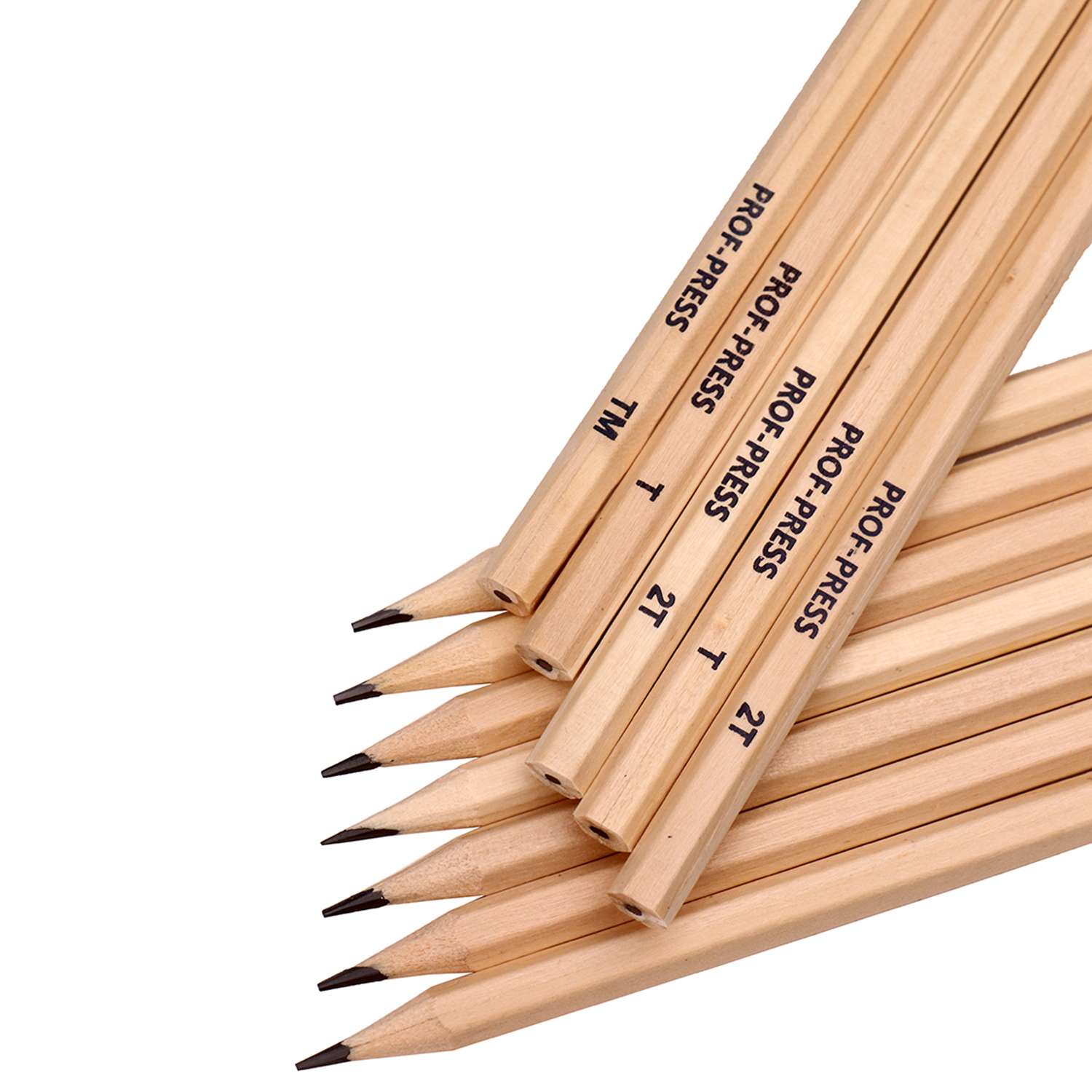 Набор карандашей Prof-Press чернографитных для черчения деревянных 12 шт - фото 2