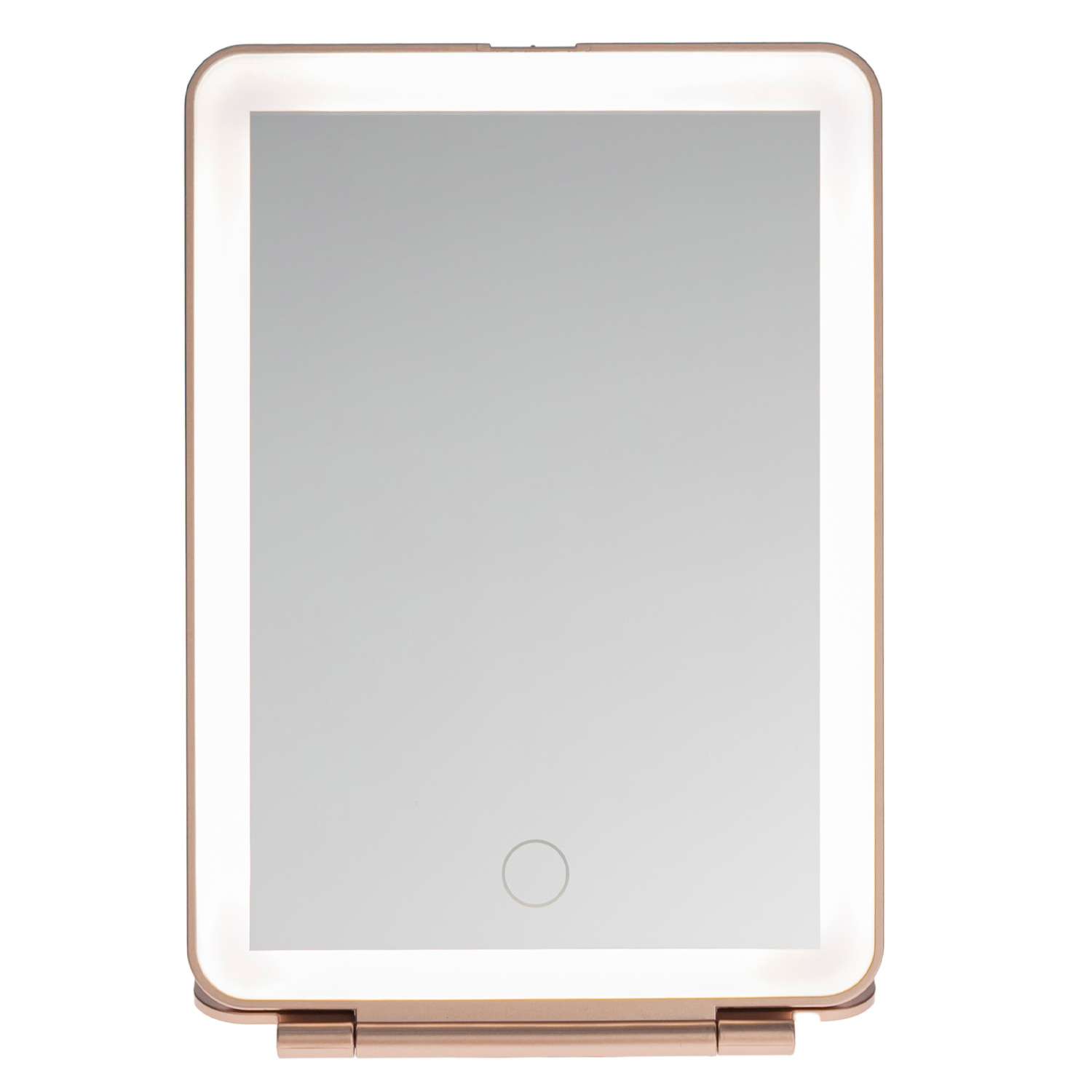 Зеркало косметическое CleverCare в форме планшета с LED подсветкой монохром цвет белый - фото 6