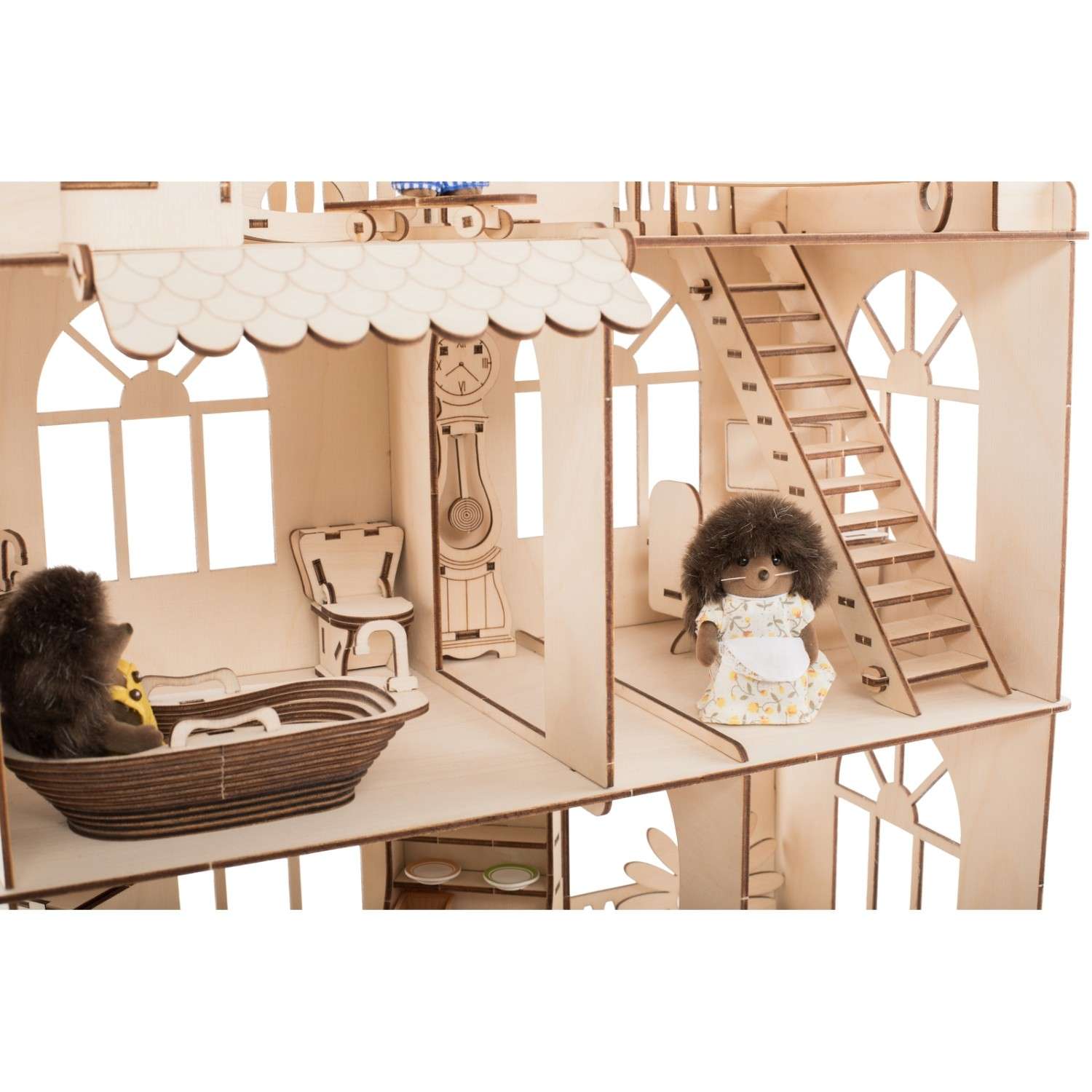 Конструктор ХэппиДом Кукольный домик Коттедж с мебелью Premium HK-D010 - фото 13
