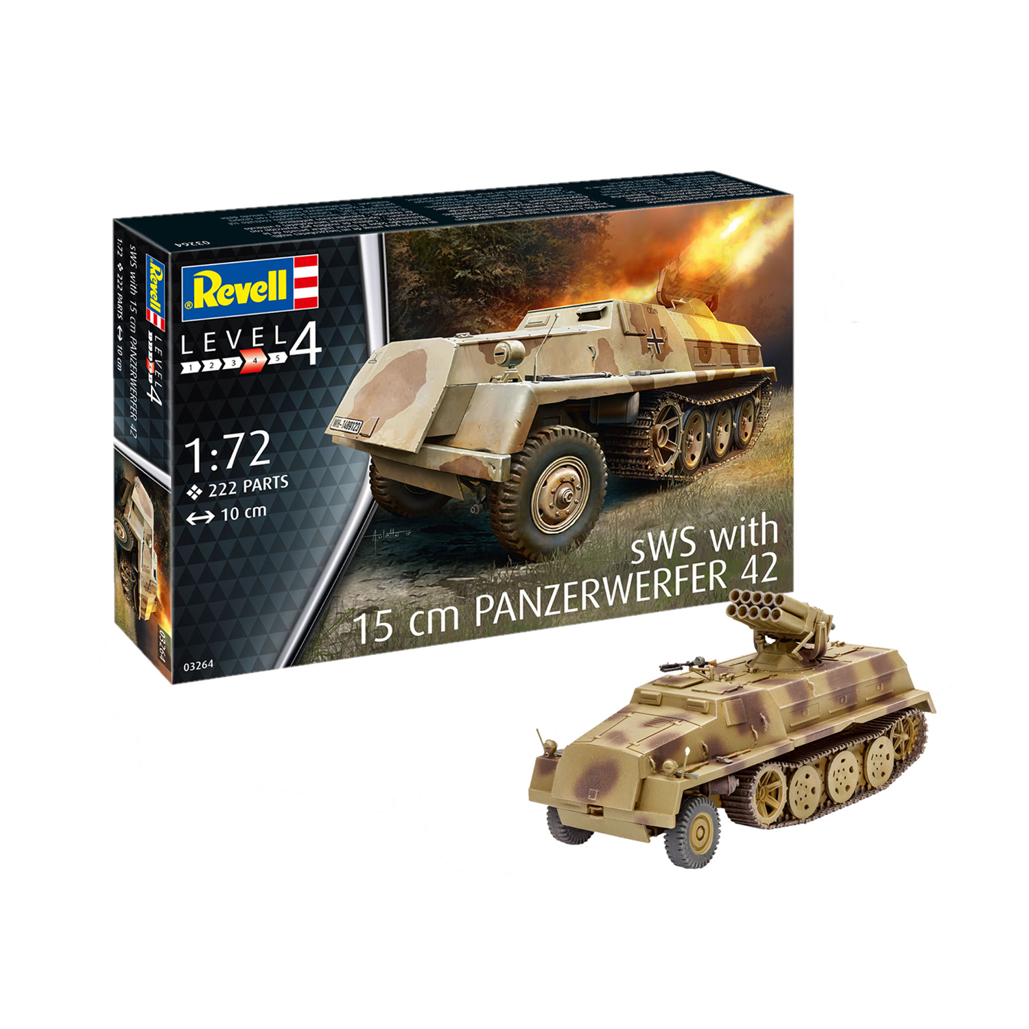 Сборная модель Самоходная РСЗО Panzerwerfer 42 auf sWS, 1:72 Revell