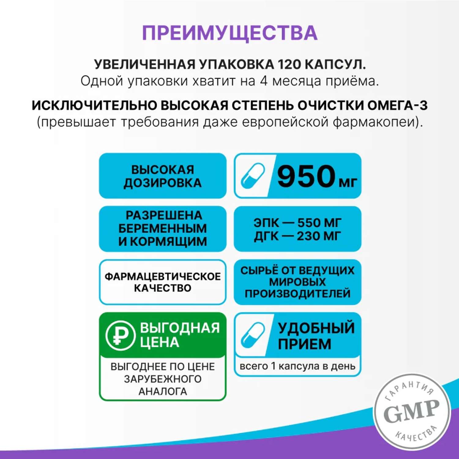 БАД Эвалар Тройная Омега-3 950 мг 120 капсул - фото 4