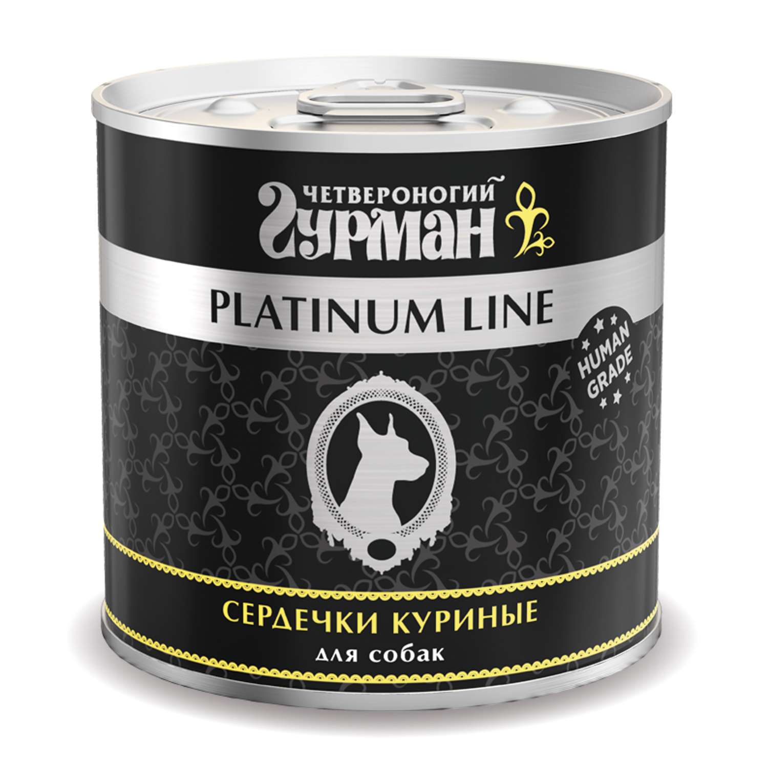 Корм для собак Четвероногий Гурман Platinum сердечки куриные в желе 500г - фото 1