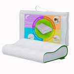 Ортопедическая подушка Green Leaf Formula для сна с эффектом памяти 50х30 высота 10/7