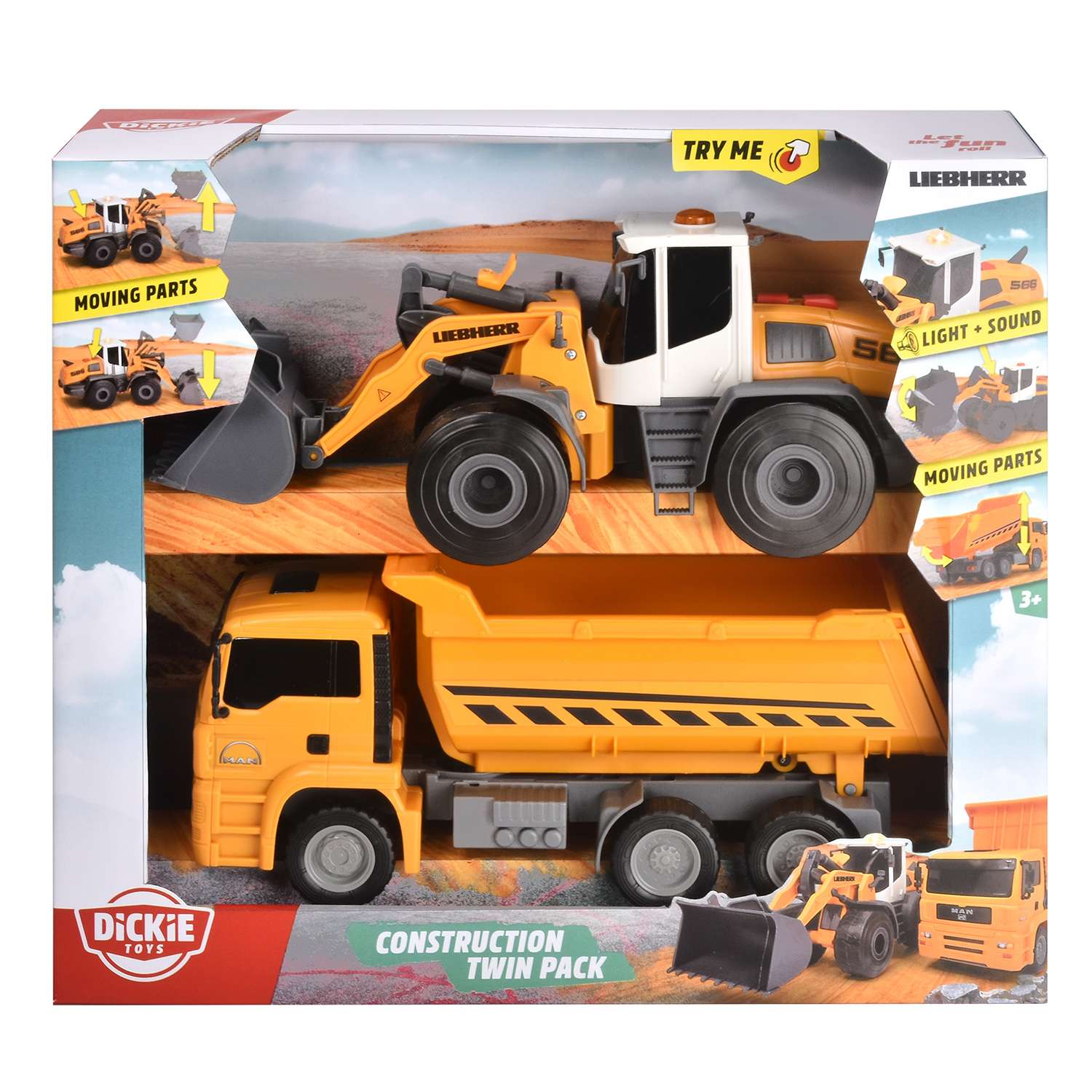 Игровой набор DICKIE Construction Twin Pack 30 см свет звук 3726008 #3726008 - фото 5