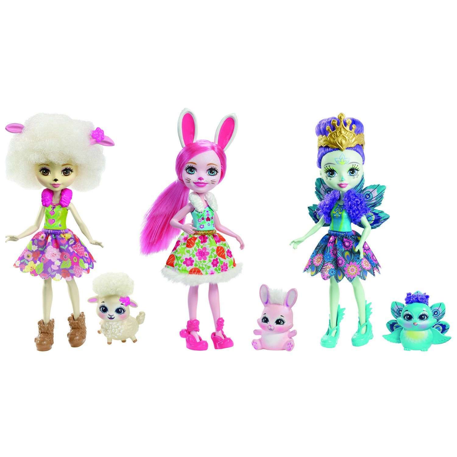 Набор Enchantimals из трех кукол со зверюшками FMG18 - фото 1