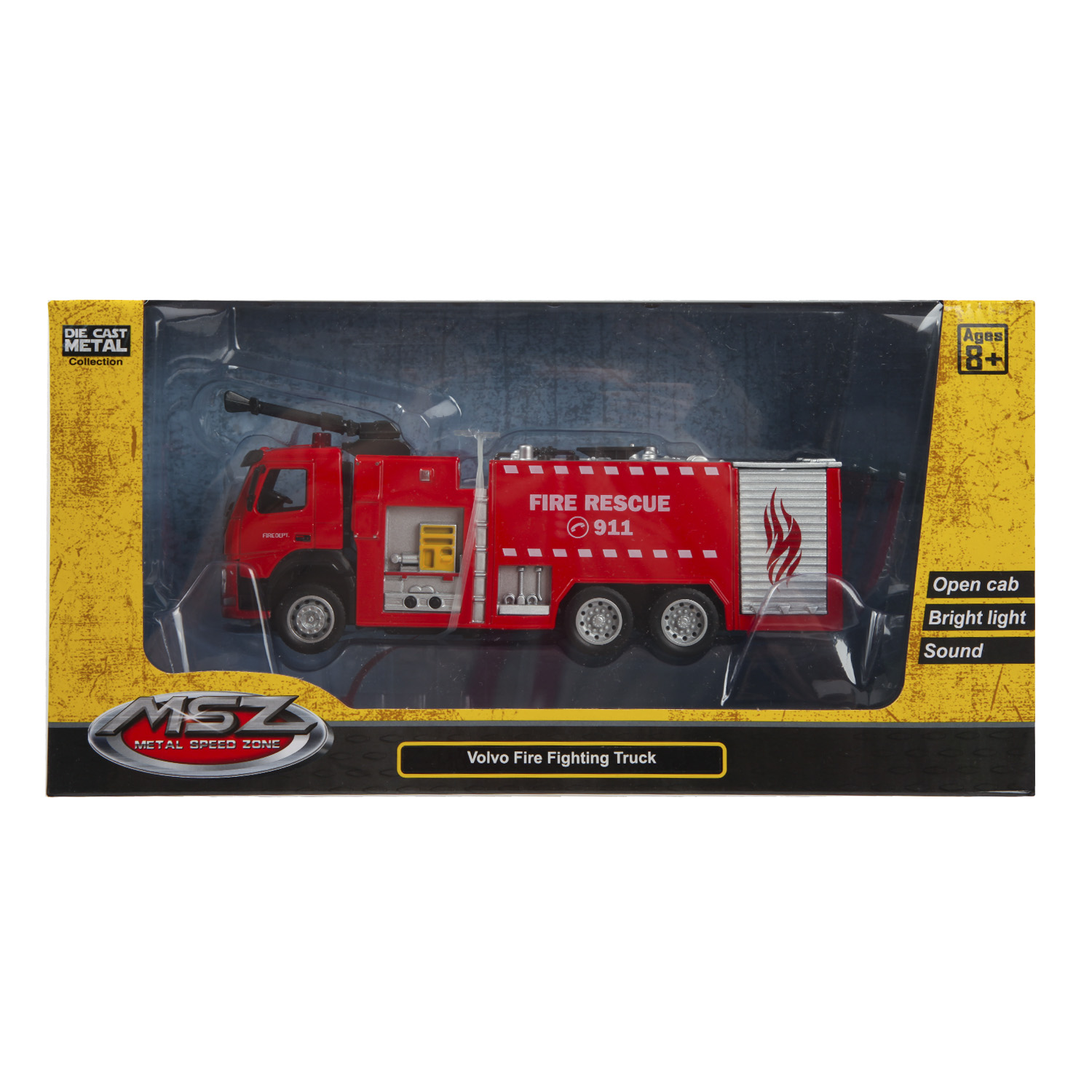 Машина MSZ 1:50 Volvo Fire Fighting Truck Красная 68380