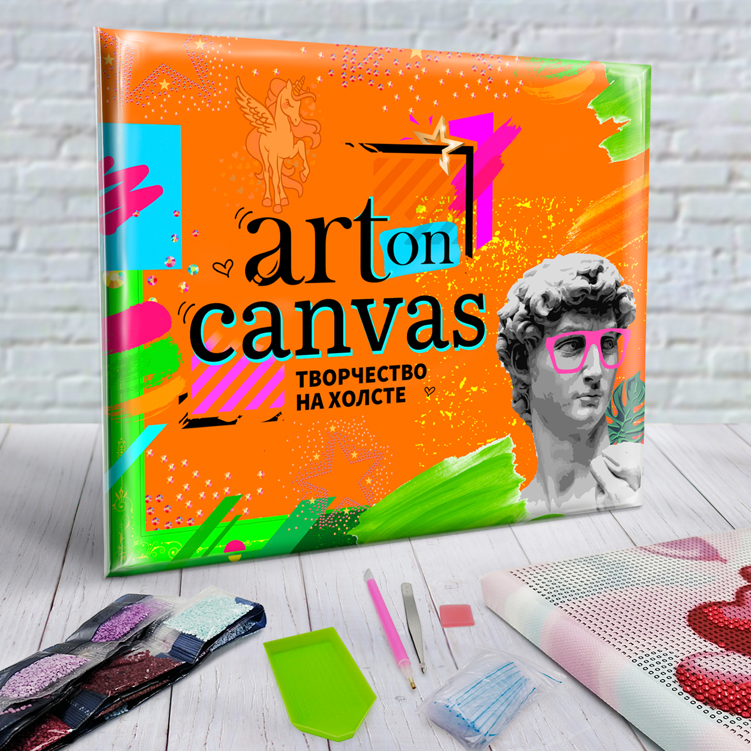 Алмазная мозаика Art on Canvas холст на подрамнике 40х50 см Ночной пруд - фото 10