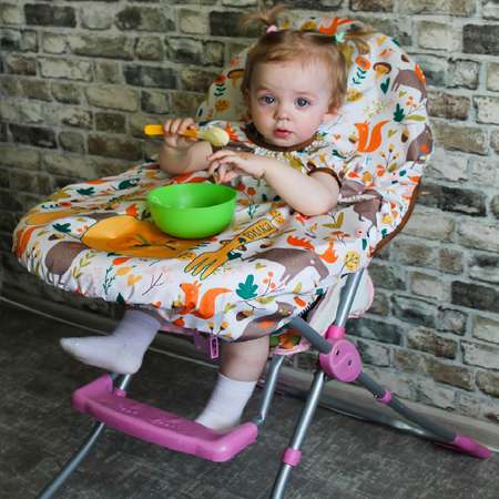 Накидка на стульчик ДомМой детская для кормления 