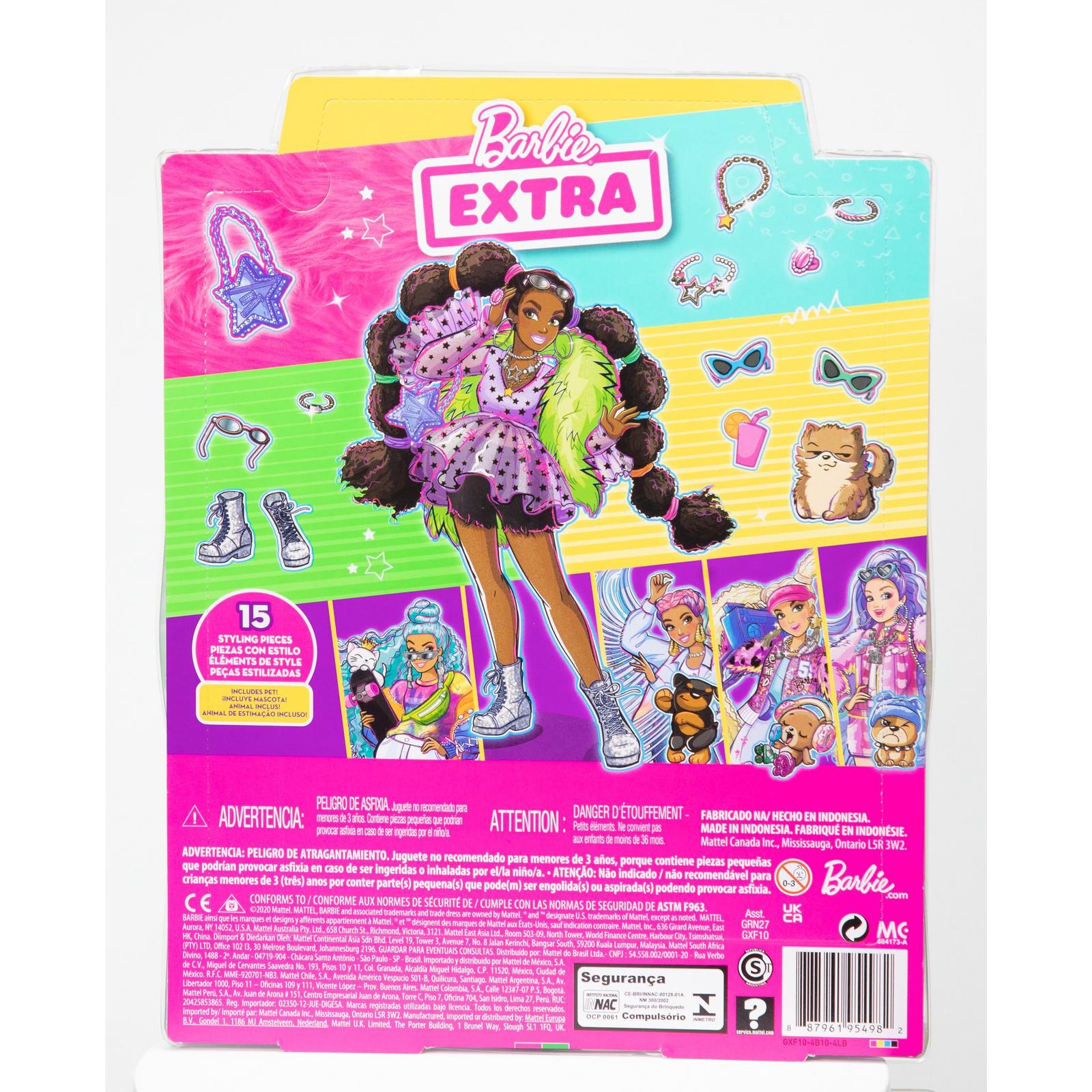 Кукла Barbie Экстра с переплетенными резинками хвостиками GXF10 GXF10 - фото 4