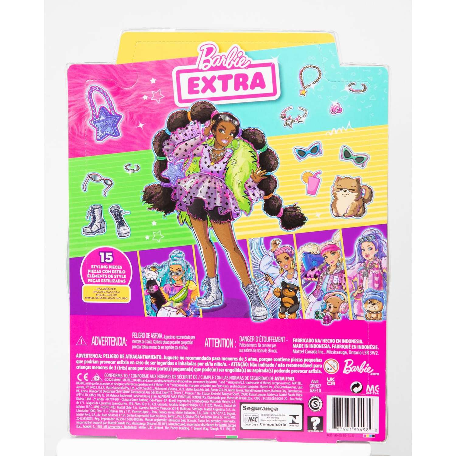 Кукла Barbie Экстра с переплетенными резинками хвостиками GXF10 GXF10 - фото 4