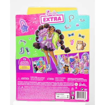 Кукла Barbie Экстра с переплетенными резинками хвостиками GXF10