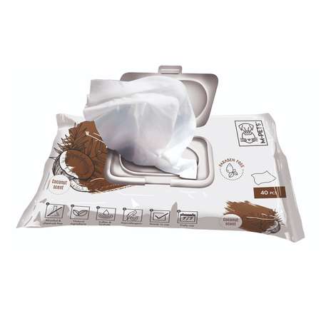 Очищающие салфетки для животных M-PETS Кокос 40шт