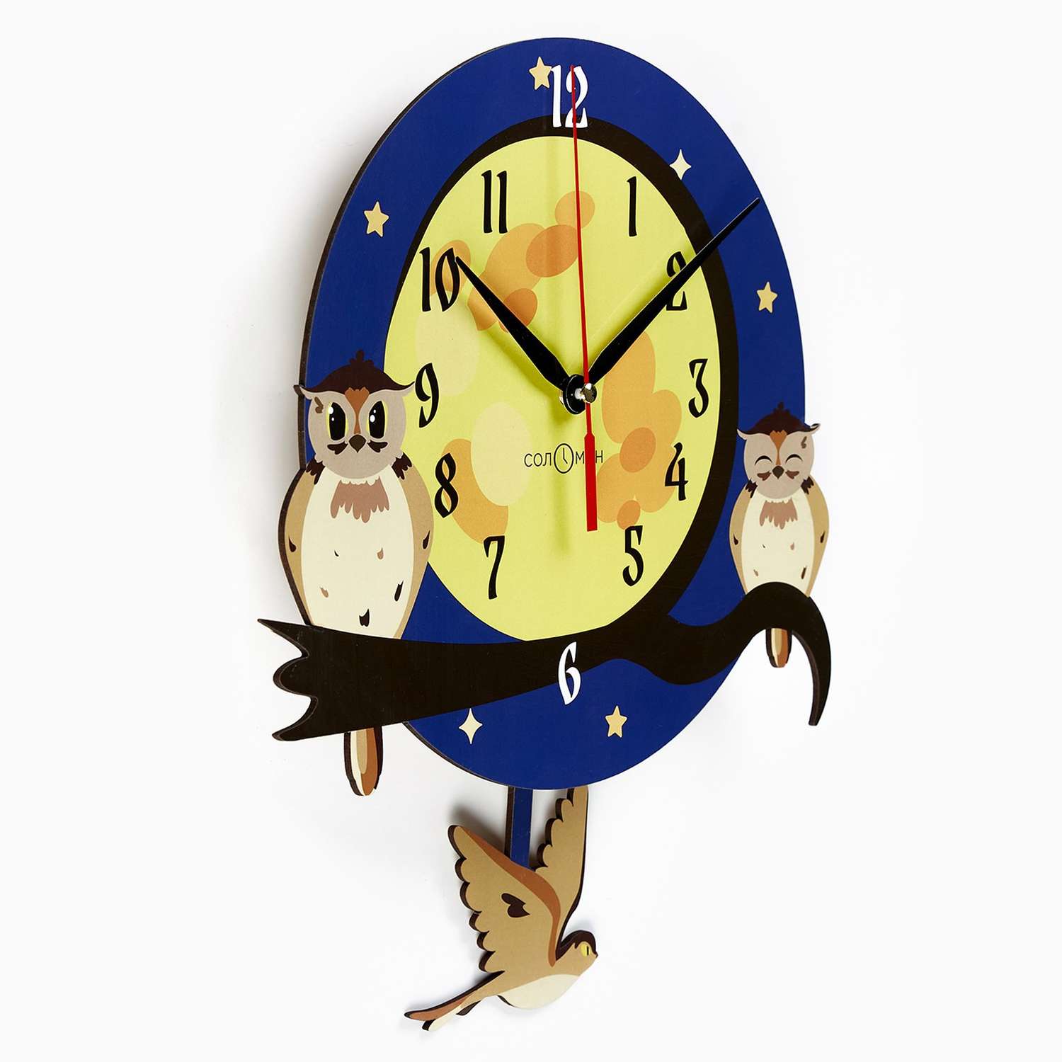 Часы настенные Соломон «совушки» с маятником - фото 5