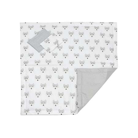 Конверт-одеяло Чудо-чадо для новорожденного на выписку Нелето лисички/серый