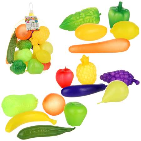 Овощи и фрукты игрушки Veld Co 15 штук