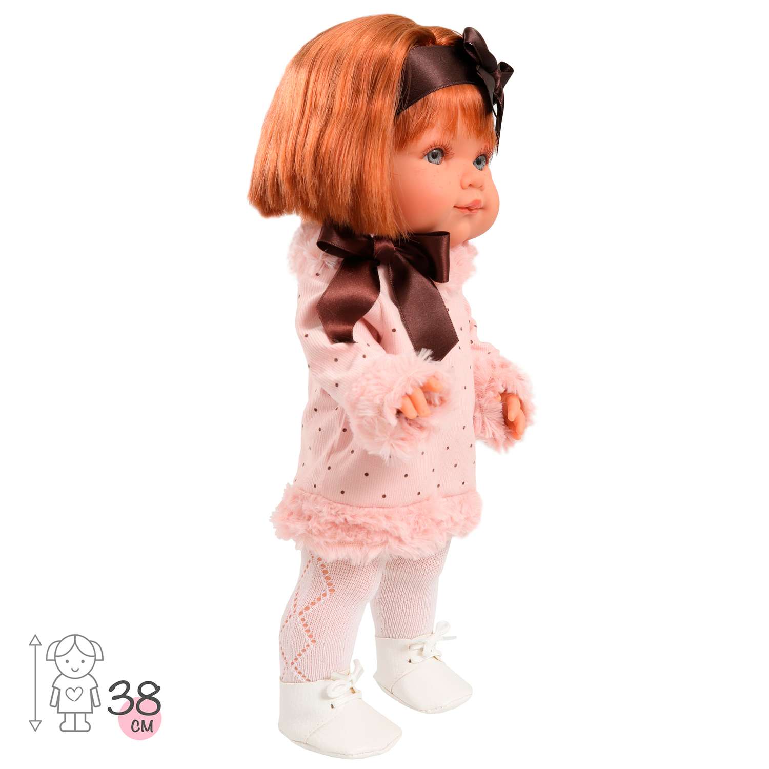 Кукла модель Antonio Juan Констация в платье в горошек 38 см виниловая 2268P - фото 12