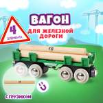 Игровой набор BRIO Вагон с бревнами