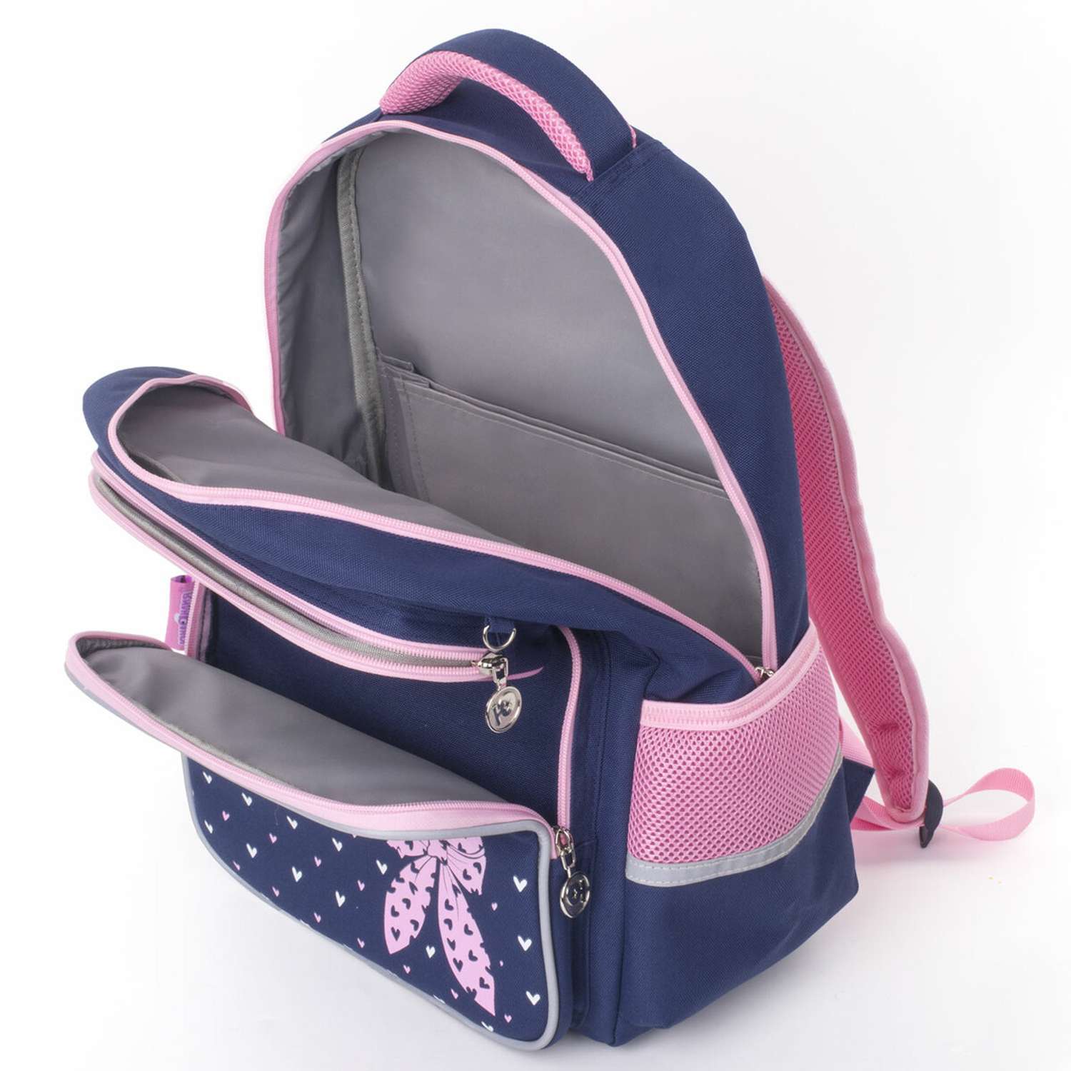 Рюкзак Юнландия Complete с пеналом в комплекте эрго-спинка Pink bow - фото 15
