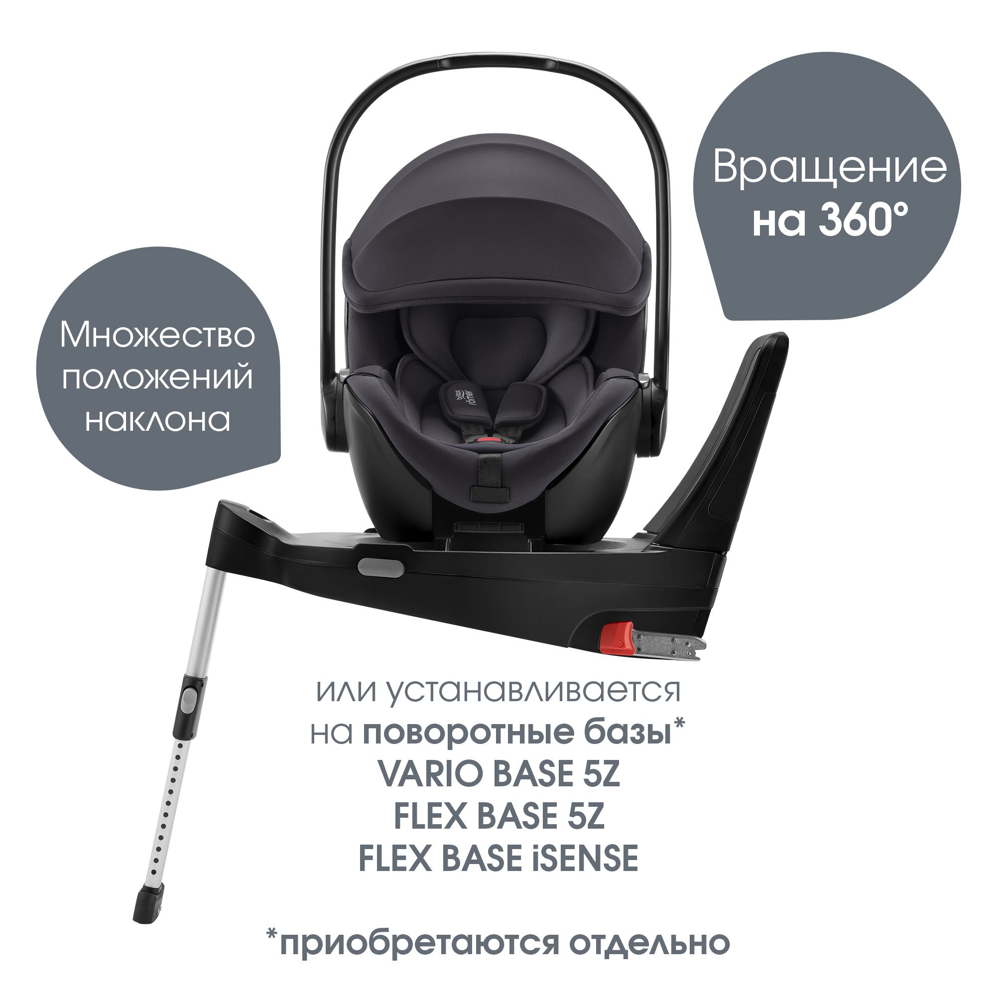 Детское автокресло Britax Roemer Baby-Safe Pro Midnight grey - фото 8