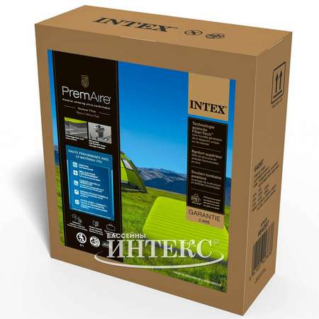 Надувной матрас INTEX для кемпинга с USB-насосом 76х191х17 см