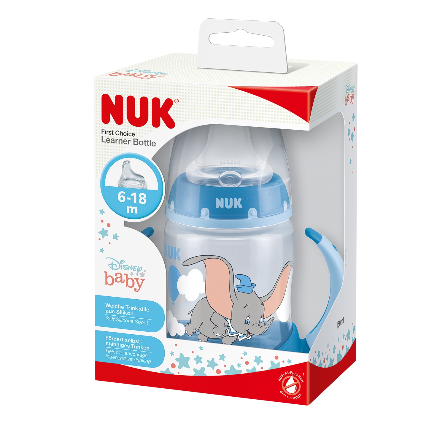 Бутылочка Nuk First Choice Дисней Дамбо обучающая 150мл - фото 2