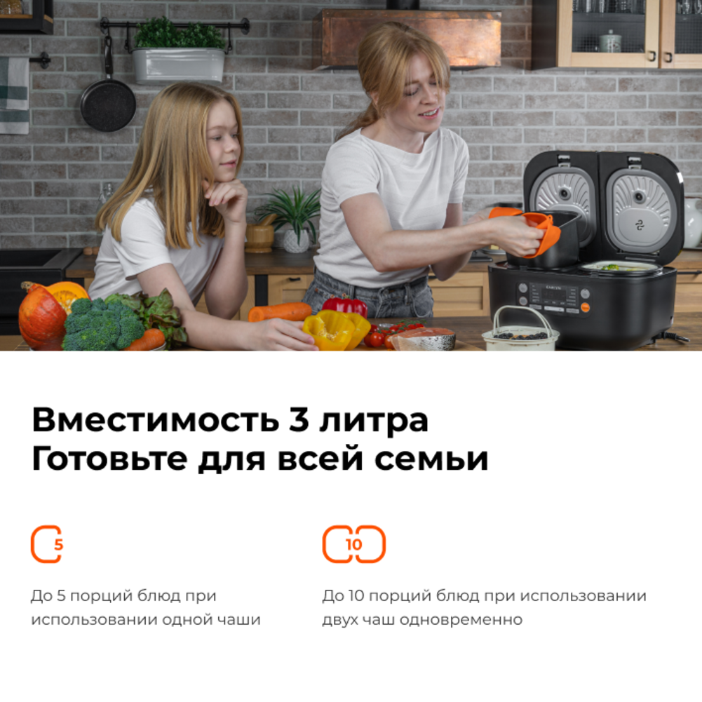 Мультиварка GARLYN MR-Duo 5 купить по цене 14990 ₽ в интернет-магазине  Детский мир