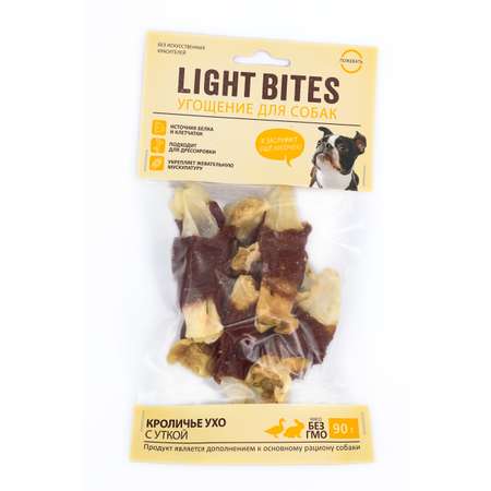 Лакомства для собак Light Bites 90г Кроличье ухо с уткой DM022 LIGHT BITES