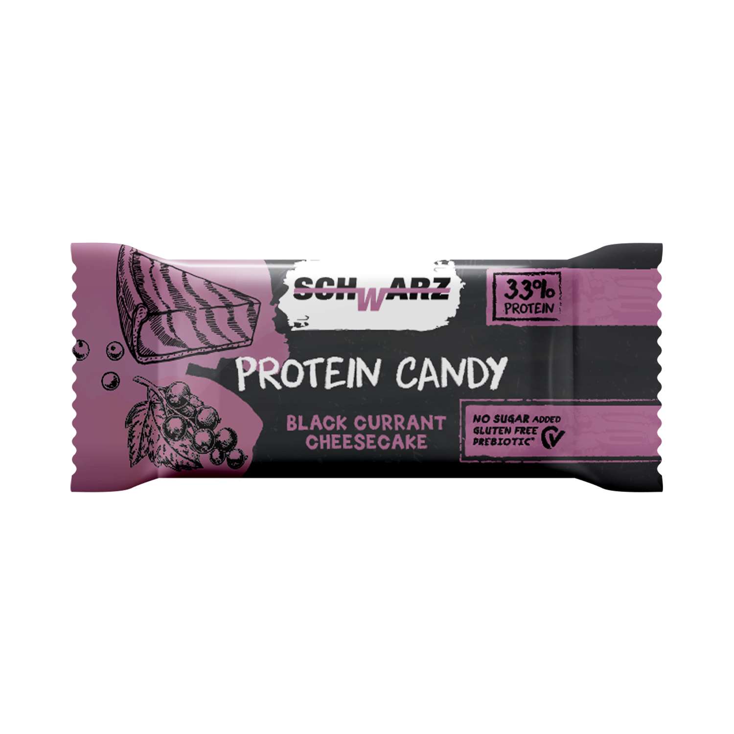 Батончик-мини SCHWARZ протеиновый чизкейк с черной смородиной ИМО в йогуртовой глазури 20г - фото 1
