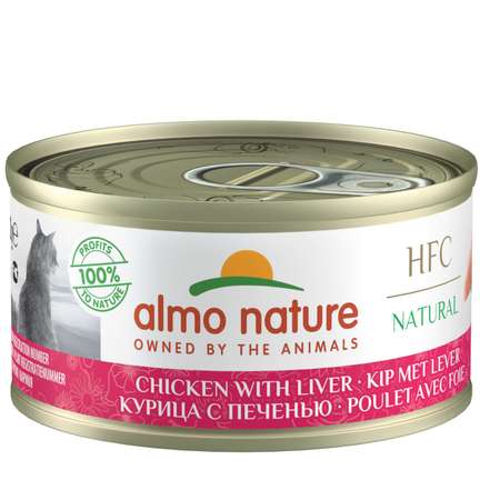 Корм для кошек Almo Nature 70г HFC Курица с печенью