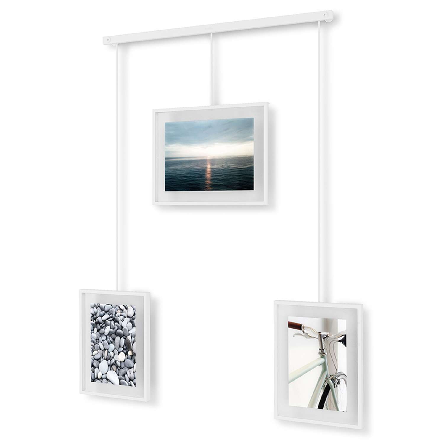 Панно для фотографий Umbra Exhibit с 3 рамками белое - фото 7