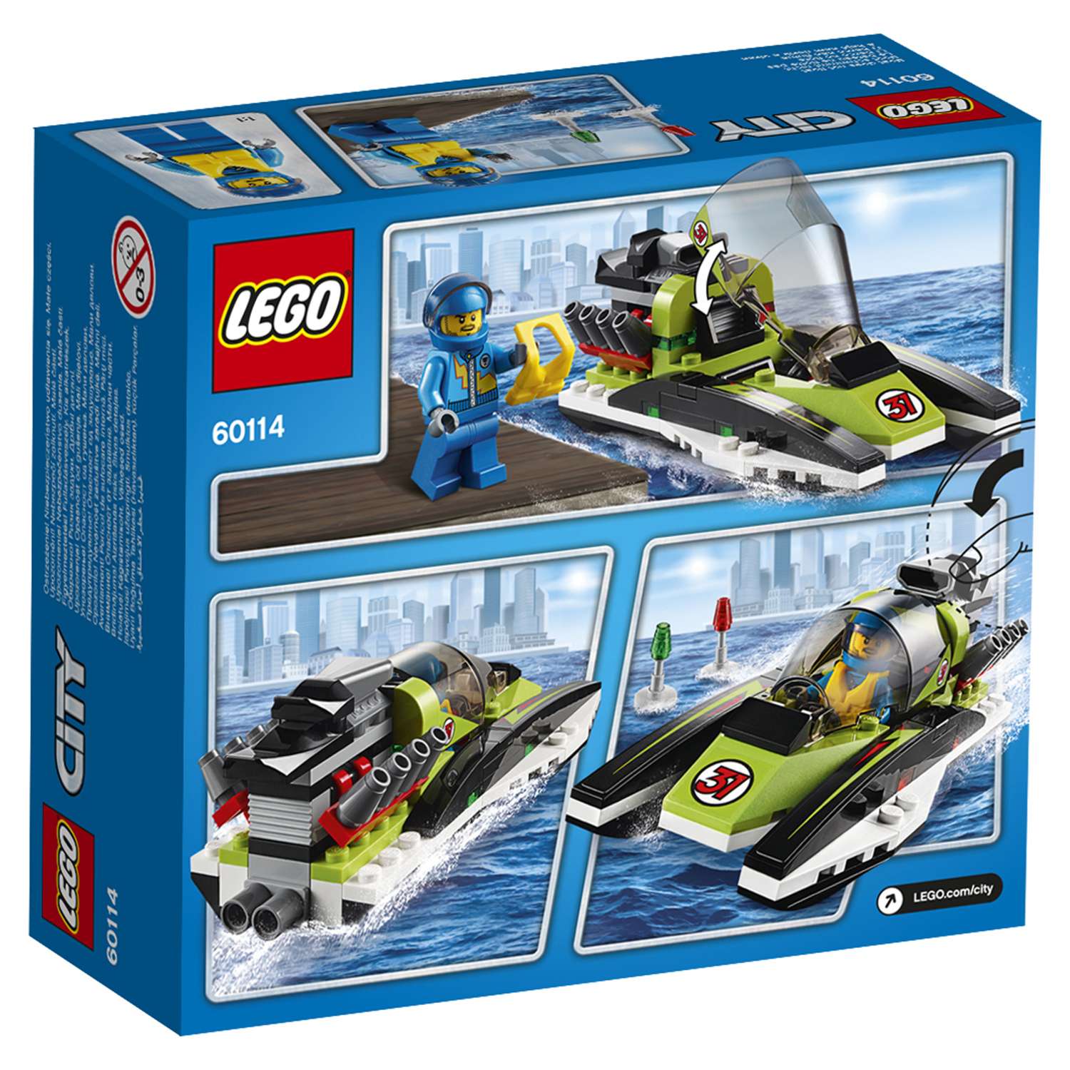 Конструктор LEGO City Great Vehicles Гоночный катер (60114) - фото 3