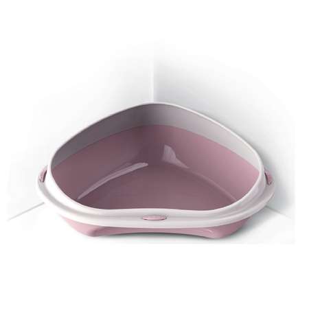 Туалет угловой для кошек XXL Lilli Pet 58х48х20.5 см розовый