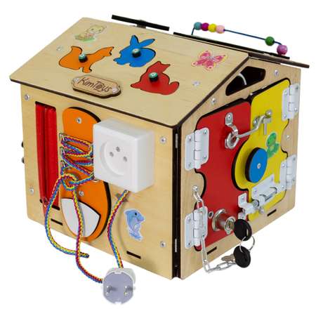 Бизиборд KimToys Домик-игрушка для девочек и мальчиков