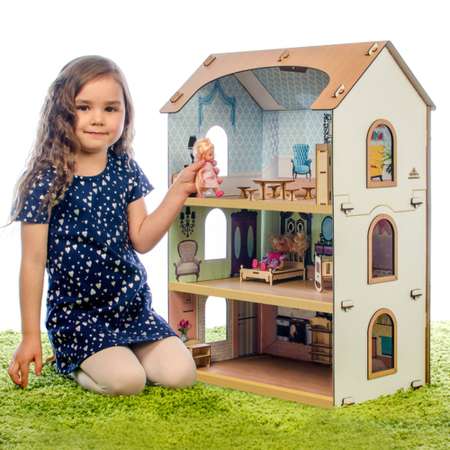 Кукольный домик Теремок деревянный КД-7