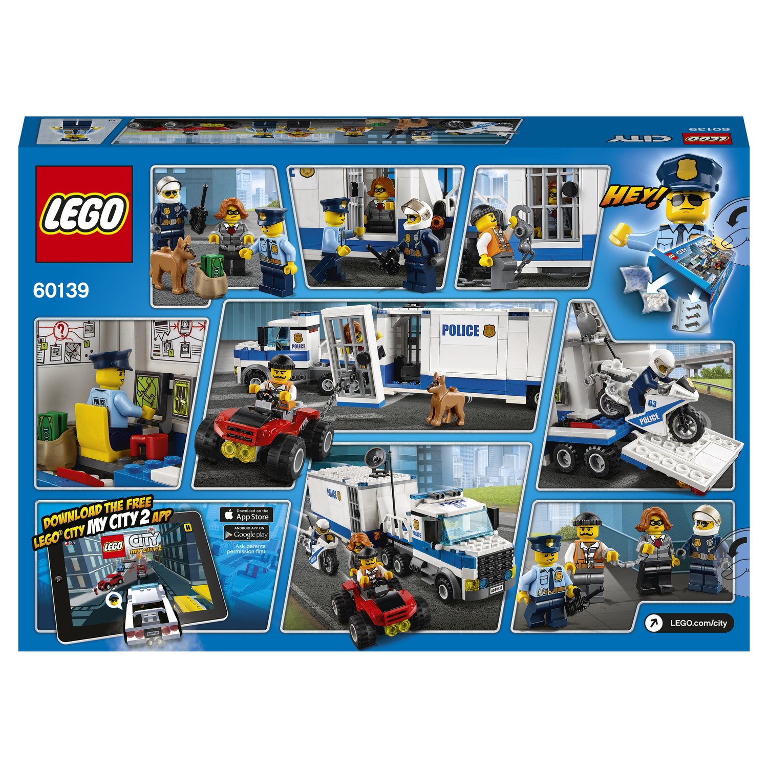 Конструктор LEGO City Police Мобильный командный центр (60139) купить по  цене 1999 ₽ в интернет-магазине Детский мир