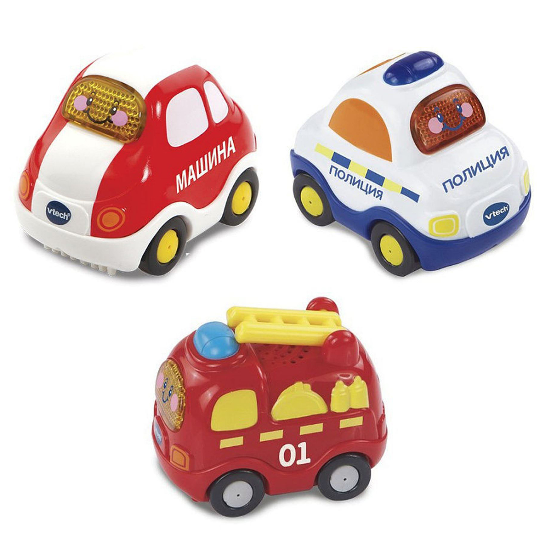 Набор 3 в 1 Vtech Бип-Бип Toot-Toot Drivers 80-205866 - фото 1