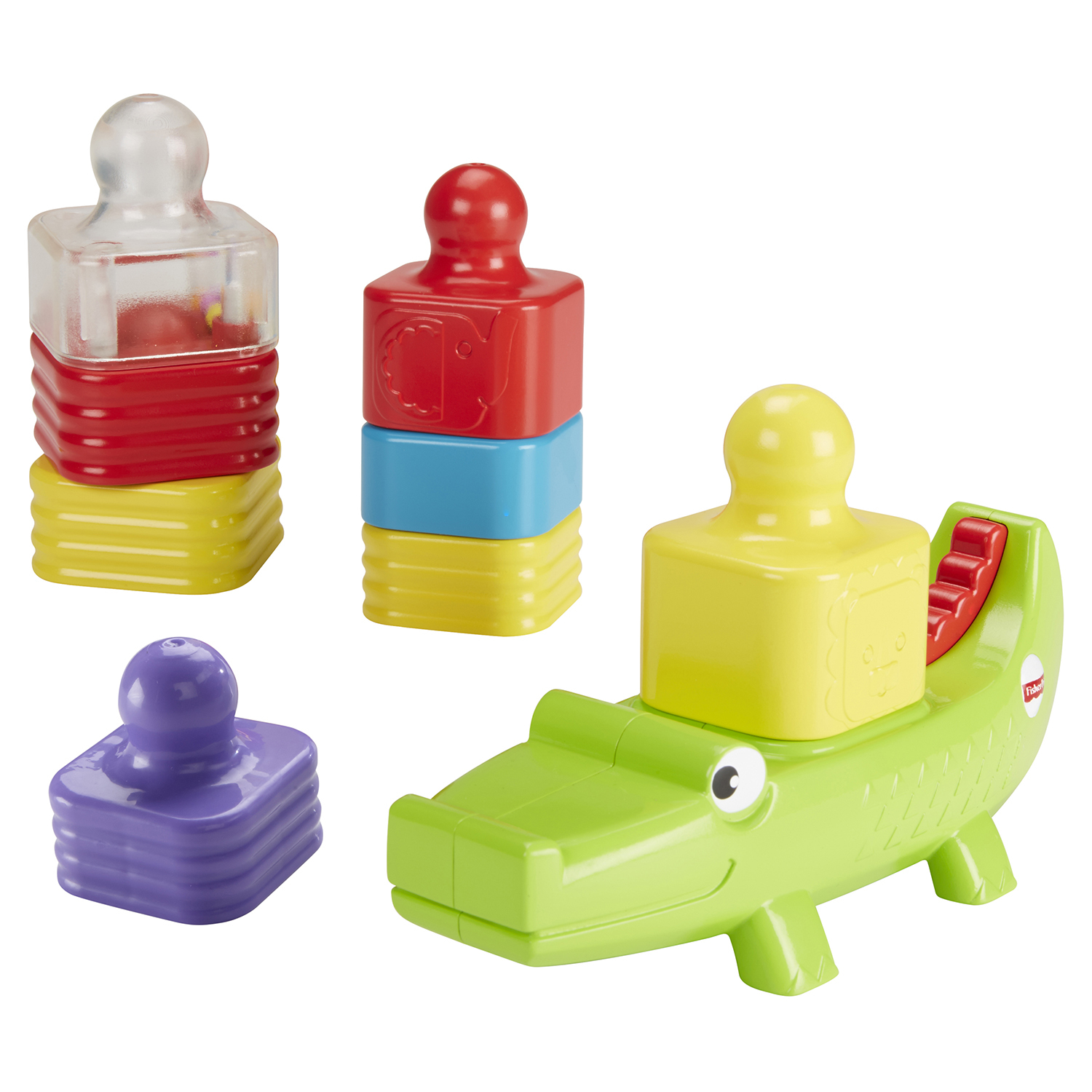 Игрушка Fisher Price пирамидка Веселый крокодил - фото 1