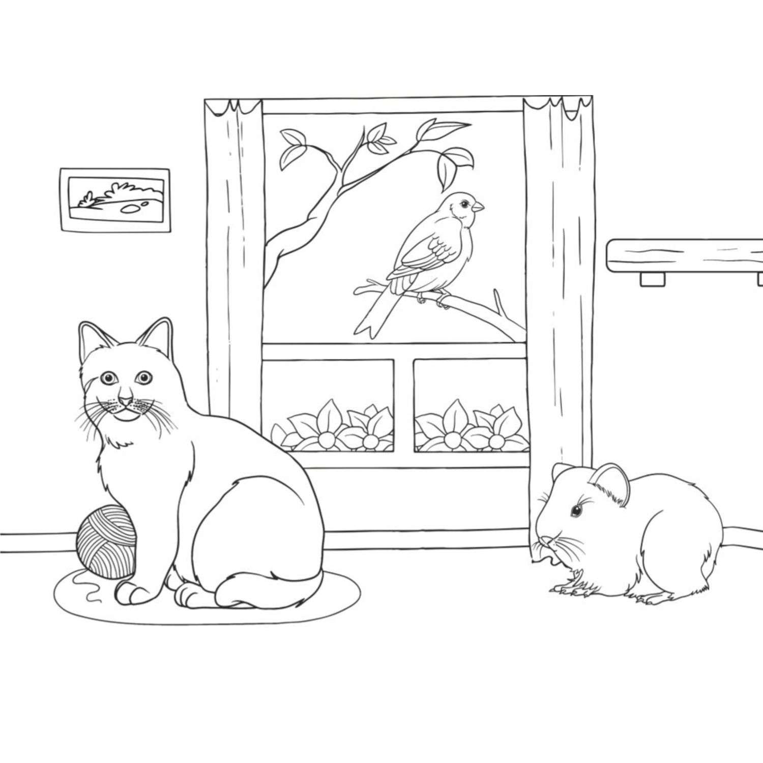 Черно-белые рисунки для срисовки животные (64 фото)